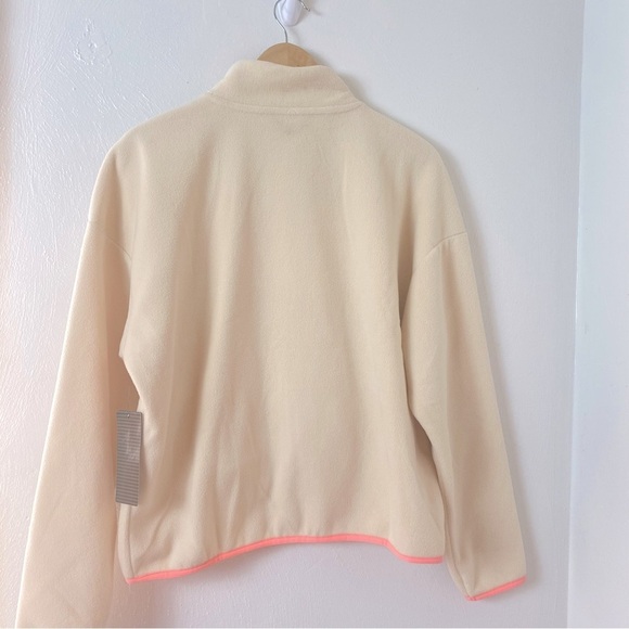 bebe Sport Polar Fleece Snap Cream Pink Jacket Sz M - Picture 15 of 15